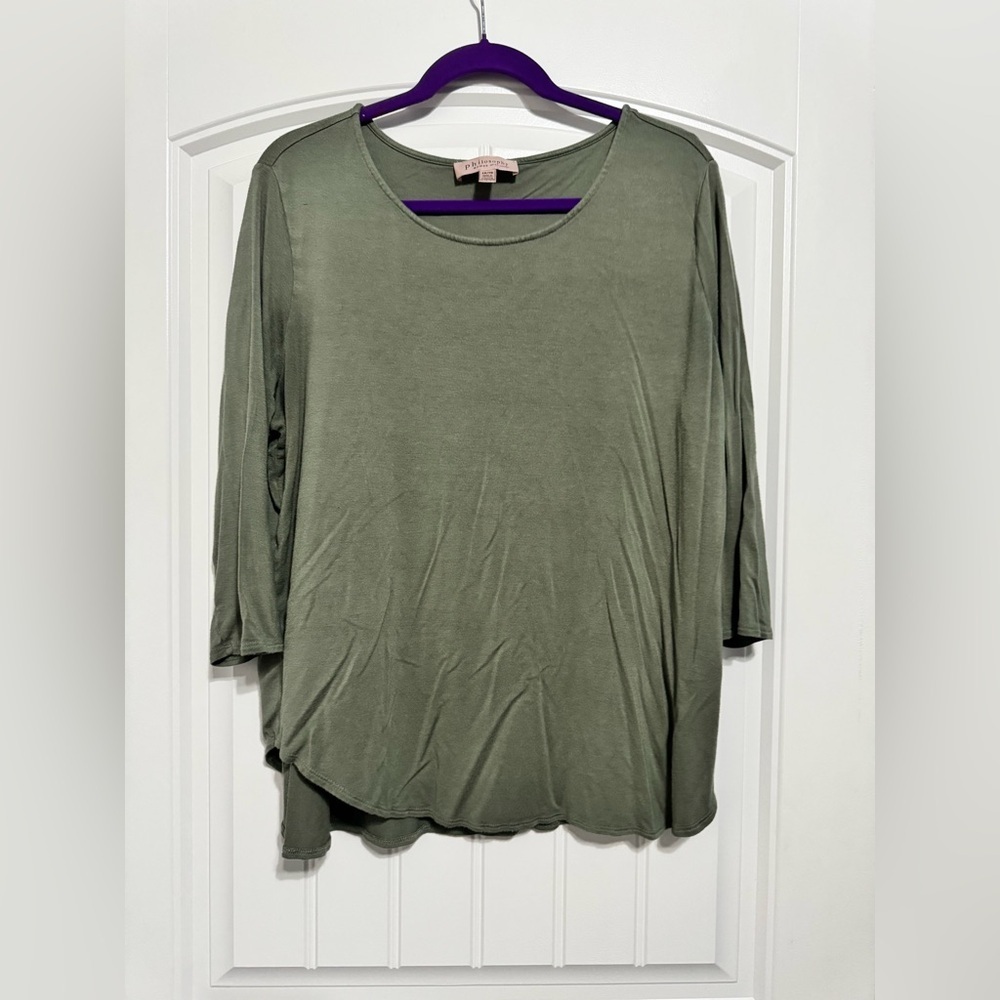 Philosophy Olive Long Sleeve Tee